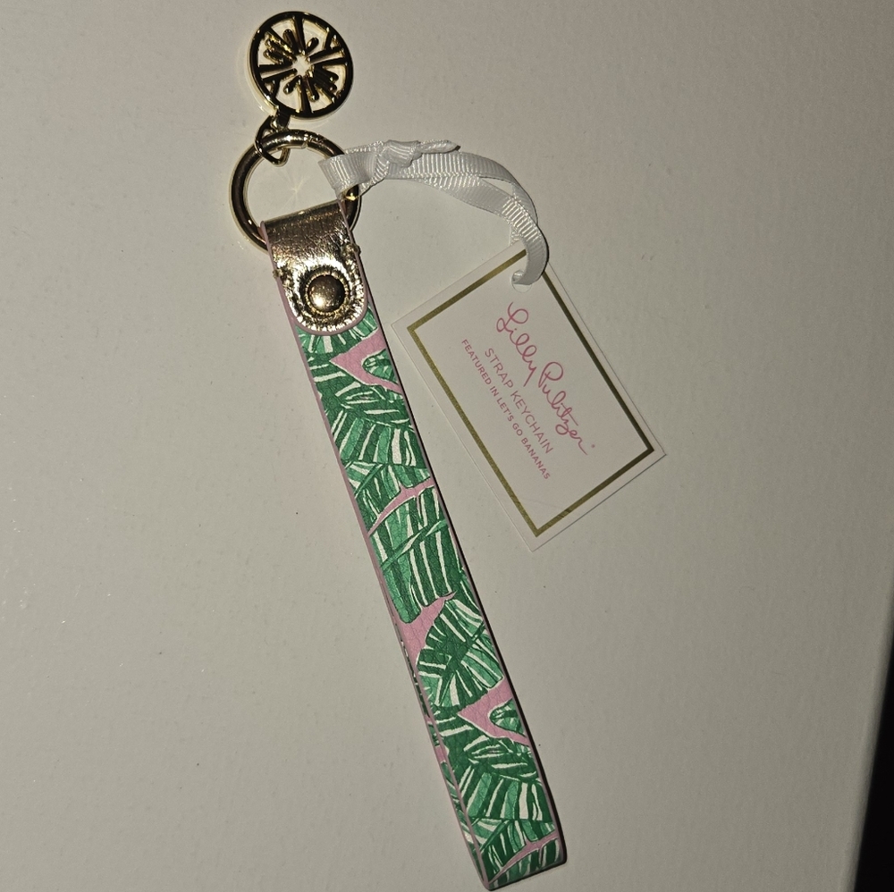Lilly Pulitzer Strap Keychain Let's Go Bananas